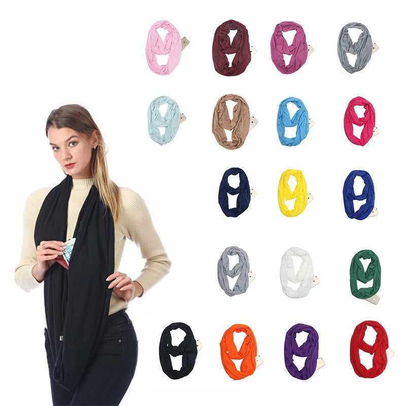 Écharpe Infinity de couleur unie 