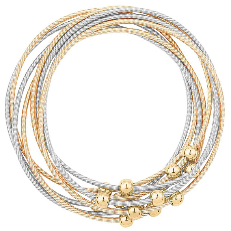 Bracelet élastique empilable multi-brins 