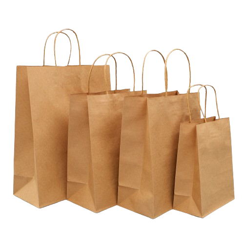Sac en papier kraft vertical personnalisé 