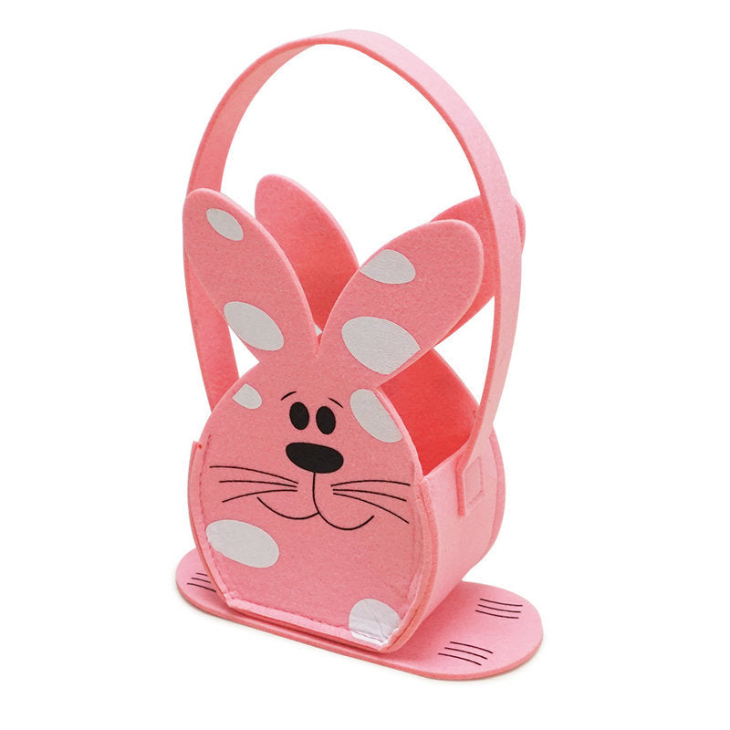 Panier de Pâques en tissu non tissé pour lapin 