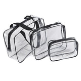 3 sacs de voyage transparents 