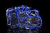 3 sacs de voyage transparents 
