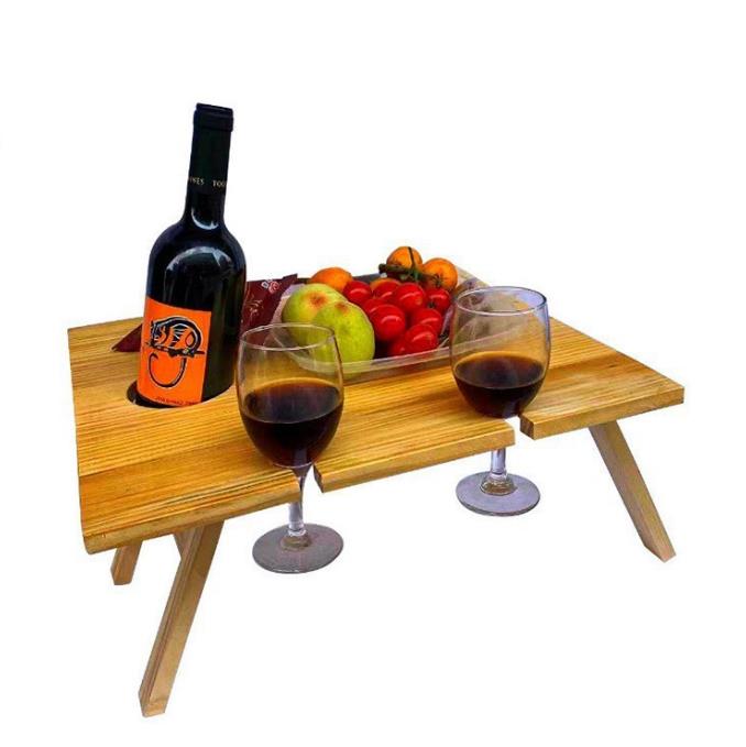 Table à vin et fromage en bambou 