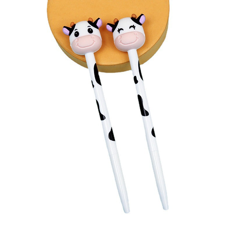Plastic Pen With Cow Design