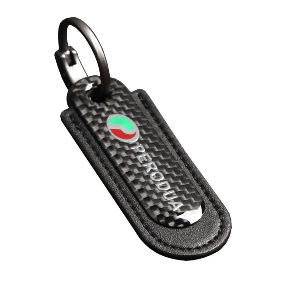 Carbon Fiber Metal Keychain