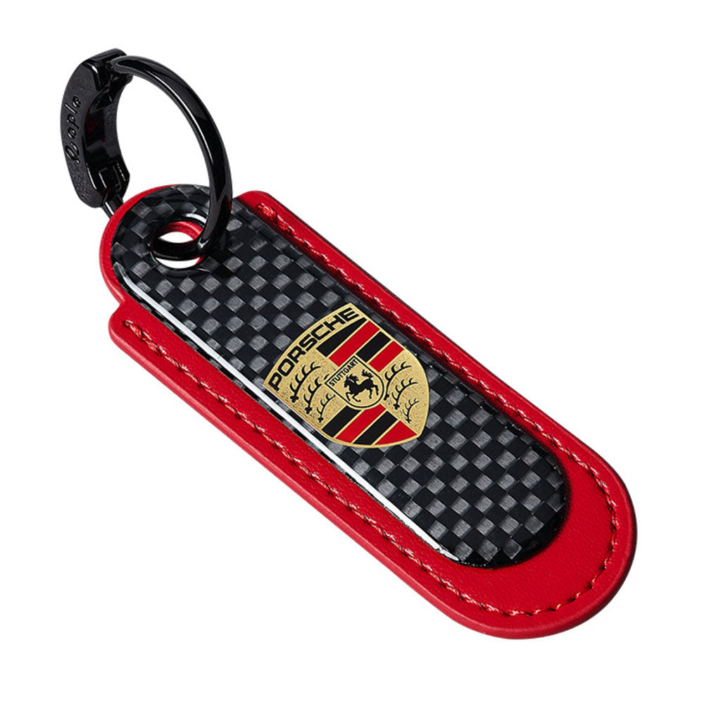 Carbon Fiber Metal Keychain