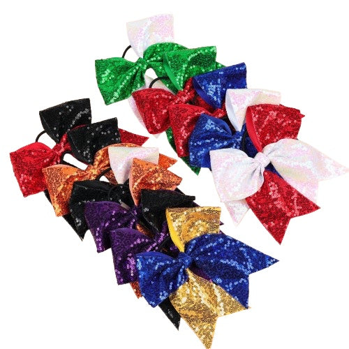 Sequins Decor Cheer Bow
