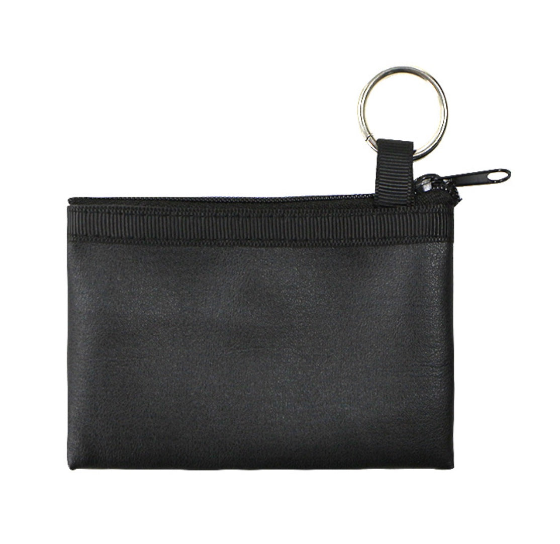 Pochette porte-monnaie en polyuréthane avec porte-clés 