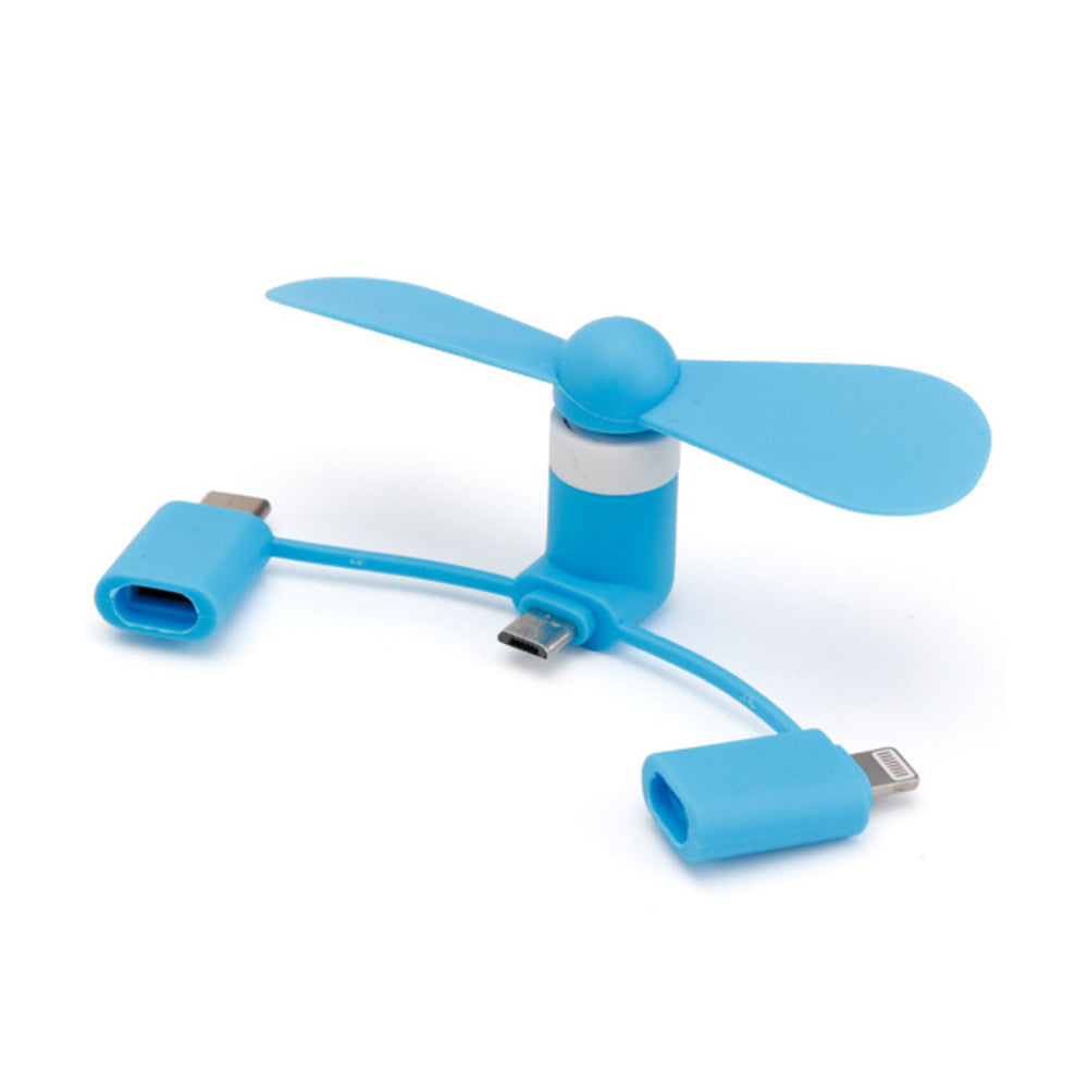 Mini ventilateur de téléphone 3 en 1 
