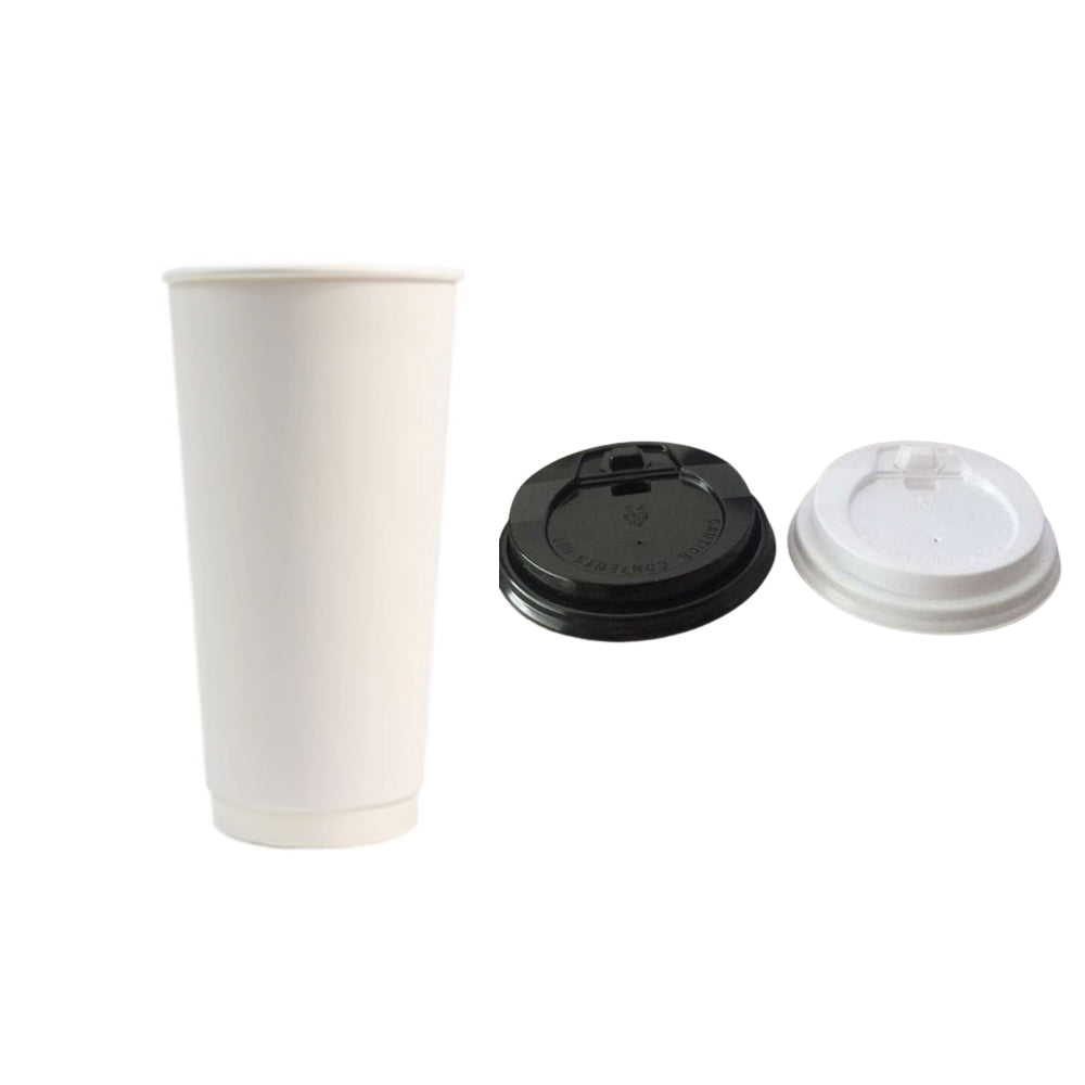 Gobelet à café jetable de 24 oz avec couvercle 