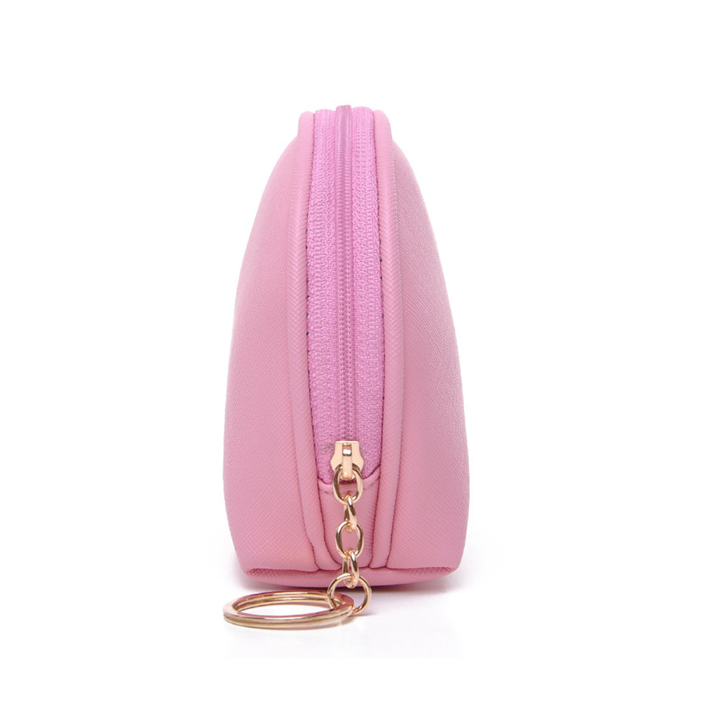 Shell-shaped Pu Leather Cosmetic Bag