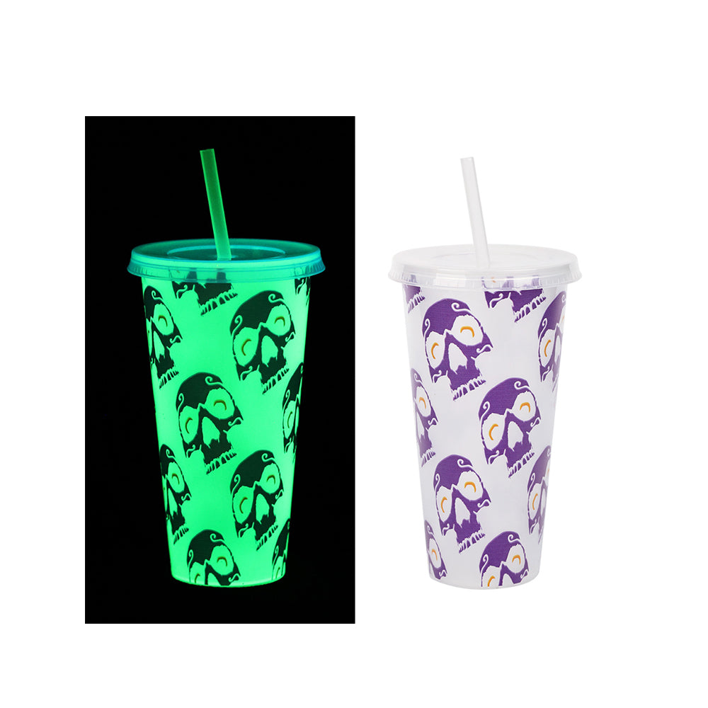720ml Reusable Glow Cup With Straw