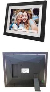 Cadre photo numérique en bois à écran tactile 