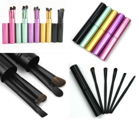 5pcs Makeup Brushes With Cylinder Case - Yorkn Inc✅