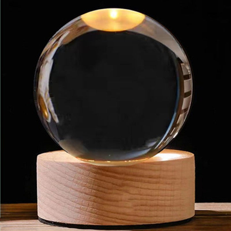 Veilleuse boule de cristal galaxie 3D 