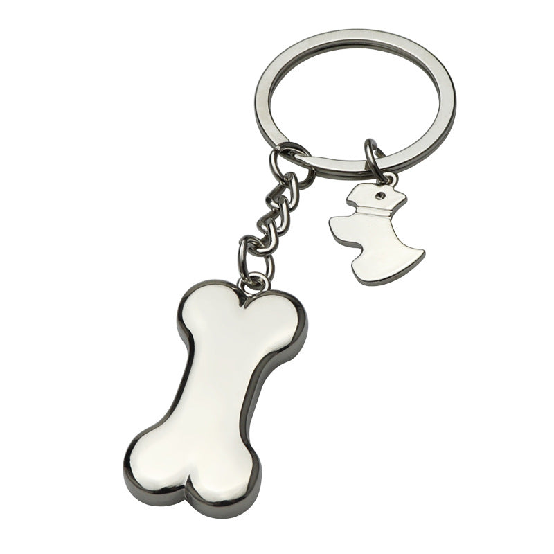 Le porte-clés en forme d'os de chien 