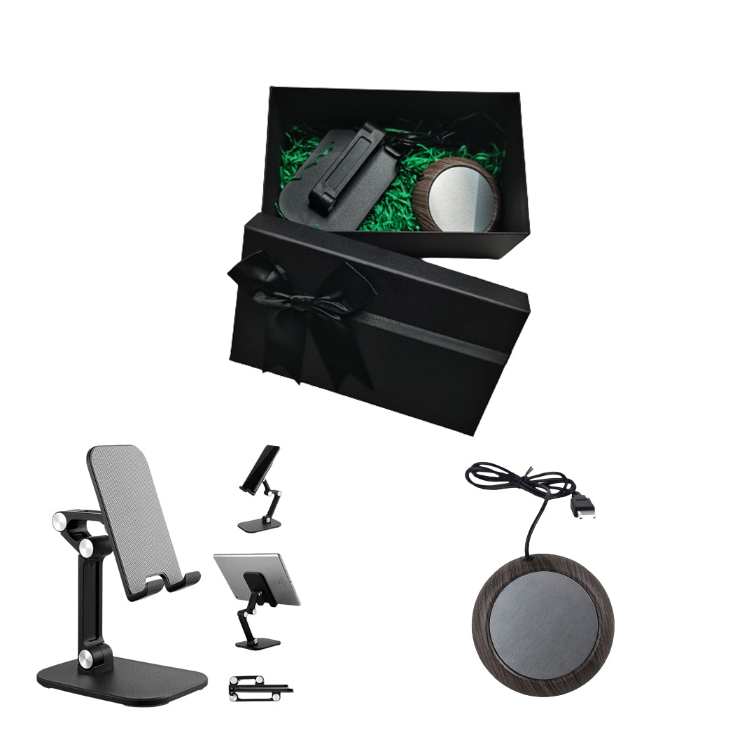 Coffret cadeau de Noël avec support de téléphone et chauffe-tasse 