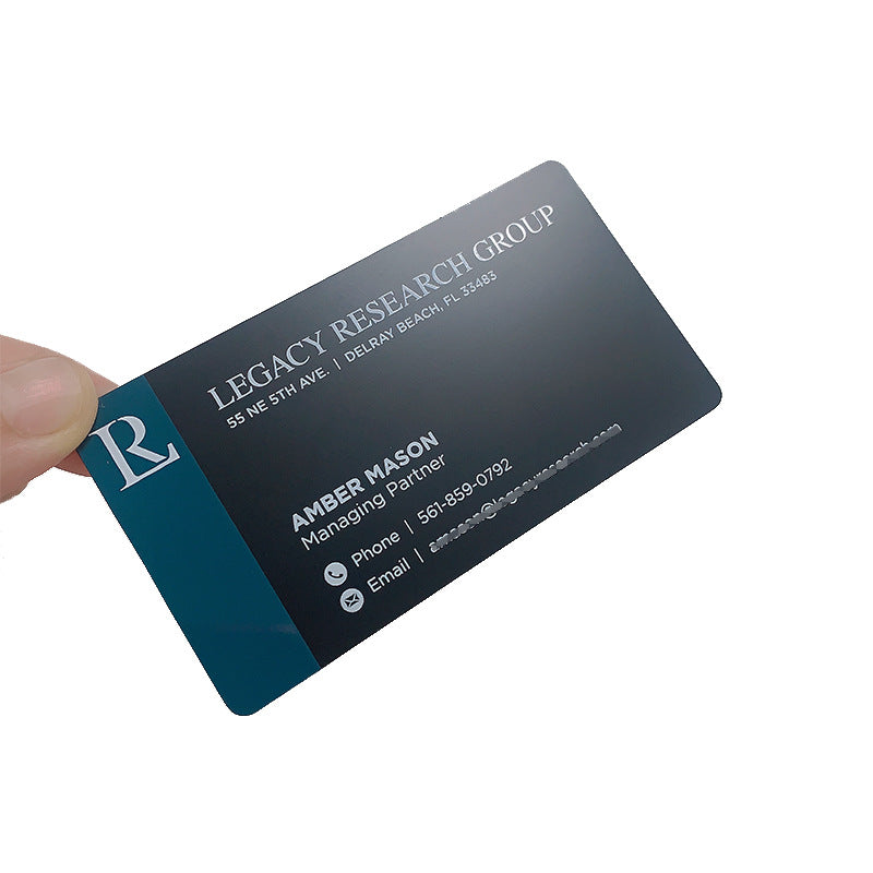 Carte de visite personnalisée en acier inoxydable 