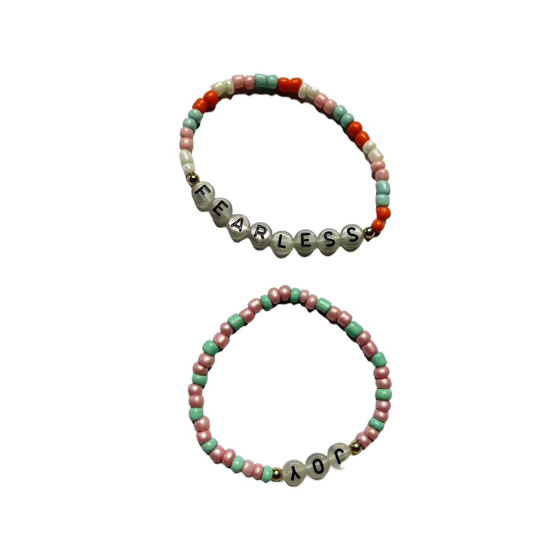 Bracelet de perles alphabet phosphorescent 