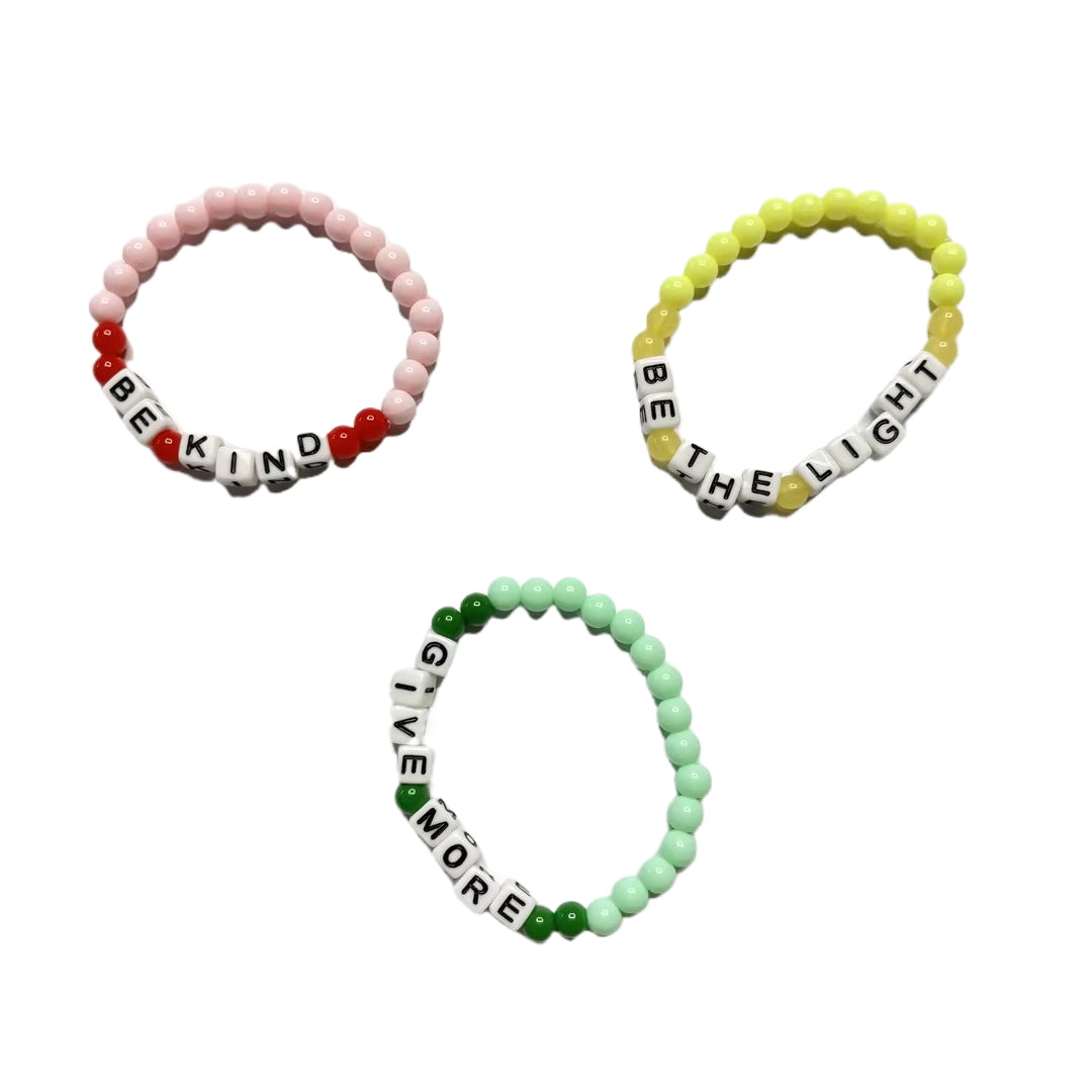 Bracelet de perles alphabet cube pour enfants 