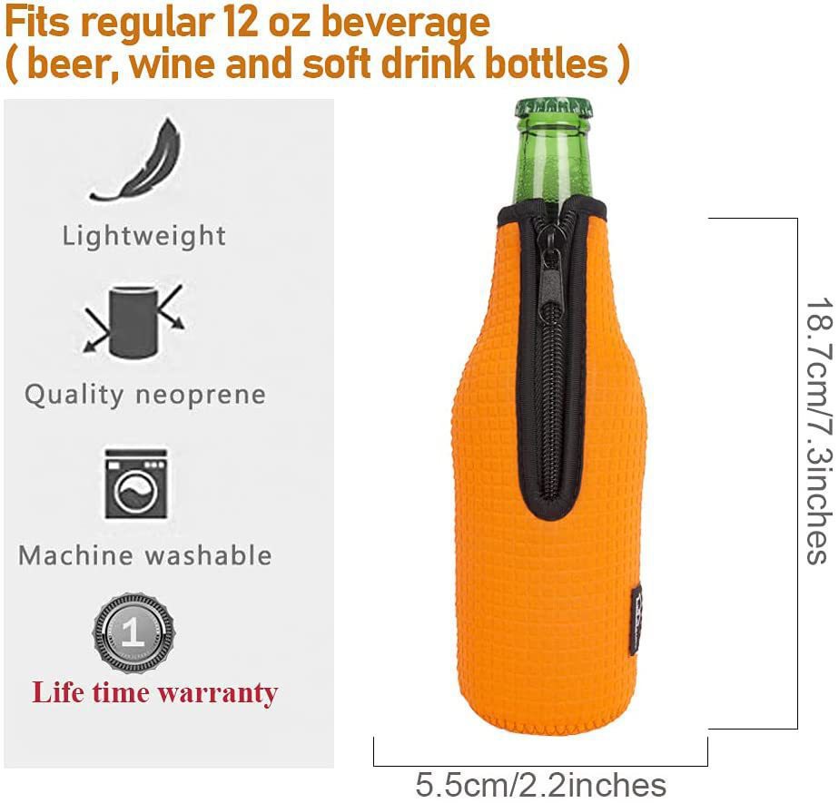 Housse isotherme en néoprène pour bouteille de bière de 12 oz 