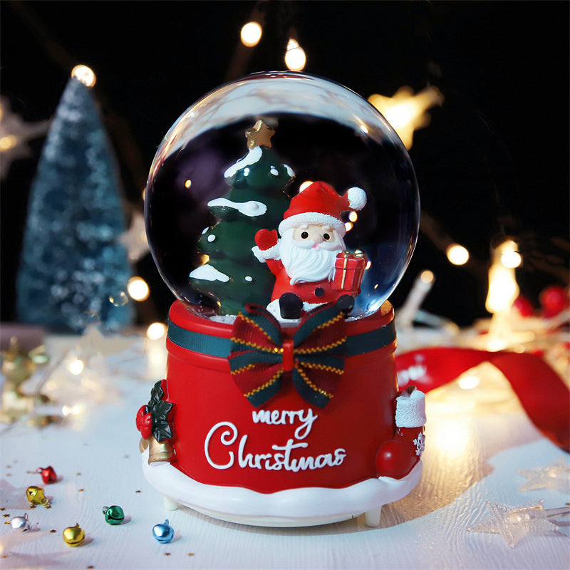 Boule à neige de Noël avec lumière et musique 