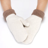 Bicolor Knitted Mitten