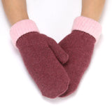 Bicolor Knitted Mitten