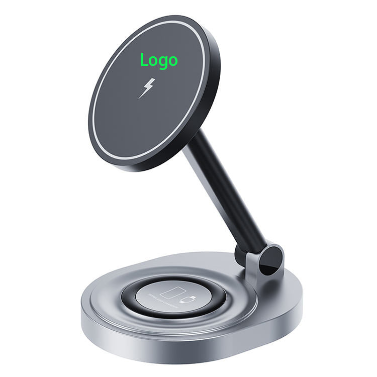 Chargeur magnétique sans fil pliable 2 en 1 