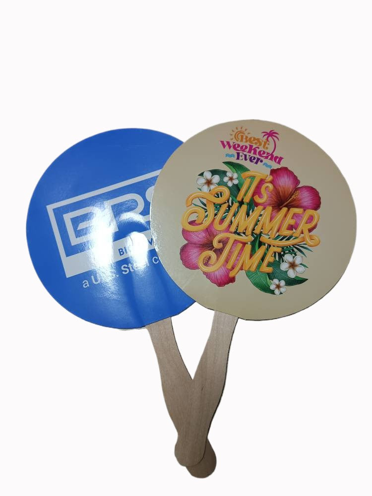 Paper Fan With Wooden Handle