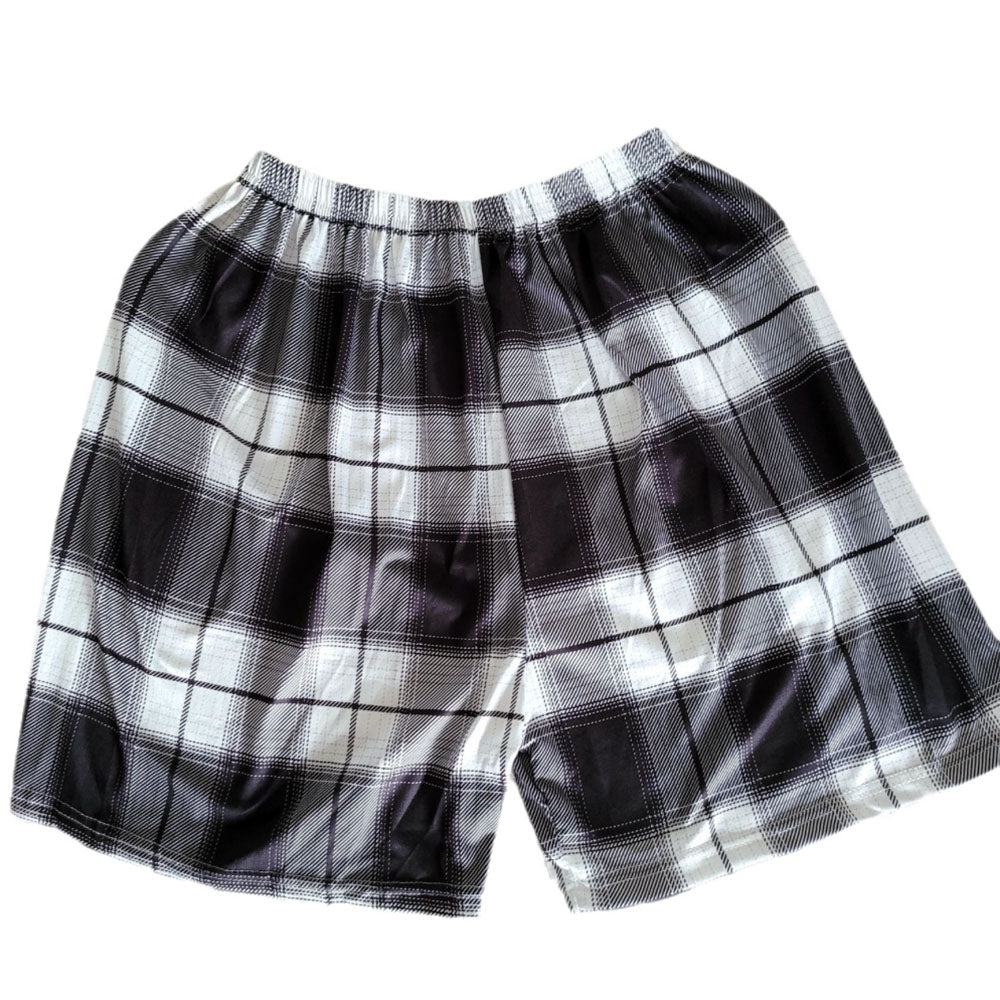 Pantalon de plage à carreaux et rayures 
