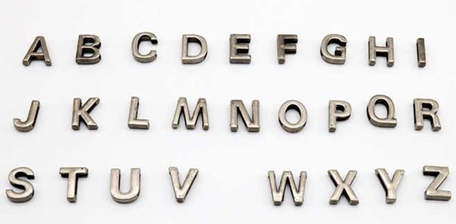 Bracelet lettre en cuir 