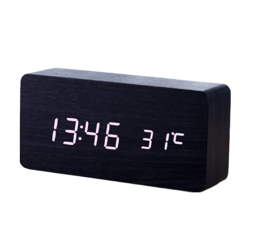 Horloge en bois à LED 