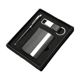 Ensemble porte-clés, étui pour cartes de visite et stylo 