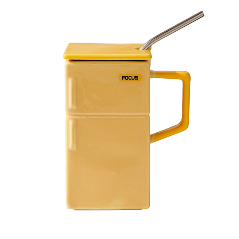 Tasse en céramique en forme de réfrigérateur 