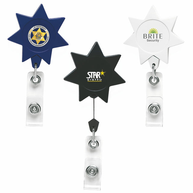 7 Point Star Retractable Badge Reel - Yorkn Inc✅