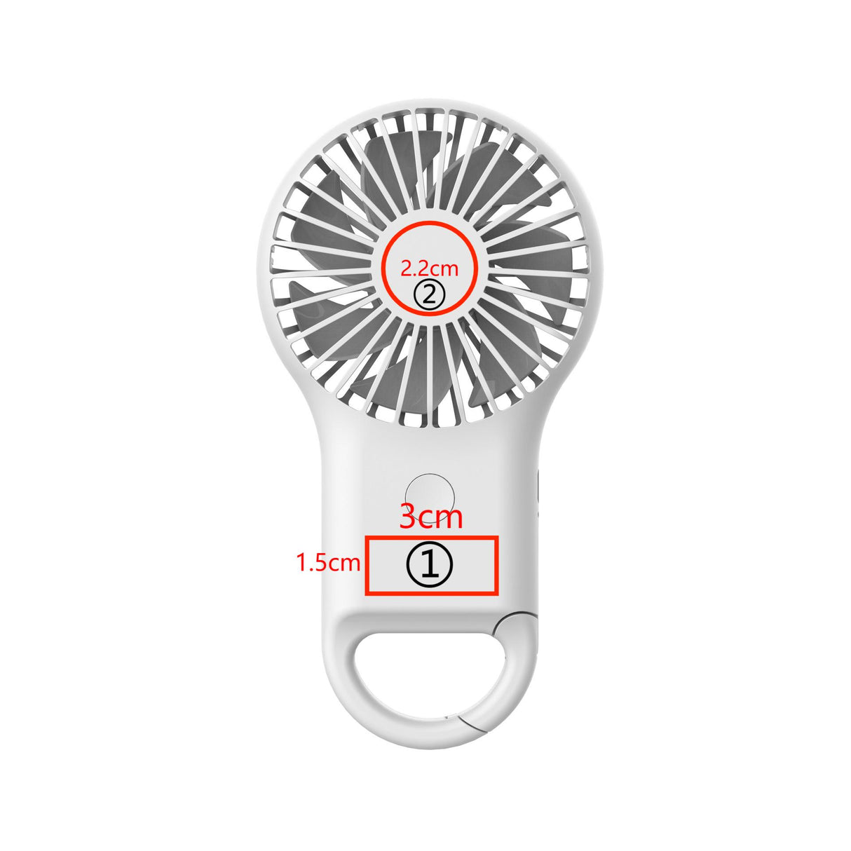 Ventilateur portatif avec support porte-clés 
