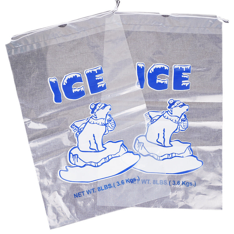 Sac de glace avec cordon de serrage 14" x 10" 