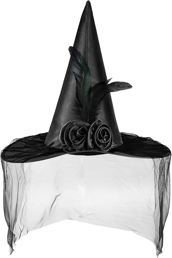 Chapeau de sorcière avec voile 