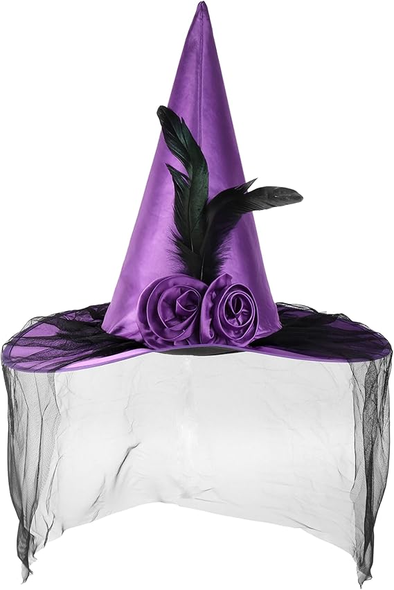 Chapeau de sorcière avec voile 