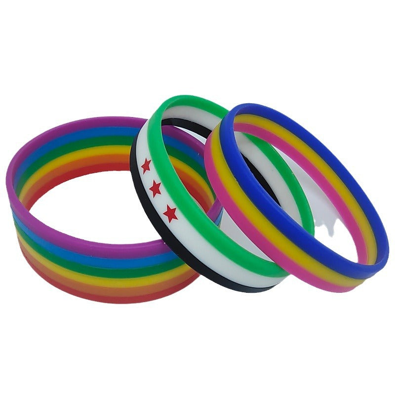 Yellow And Black Silicone Wristband