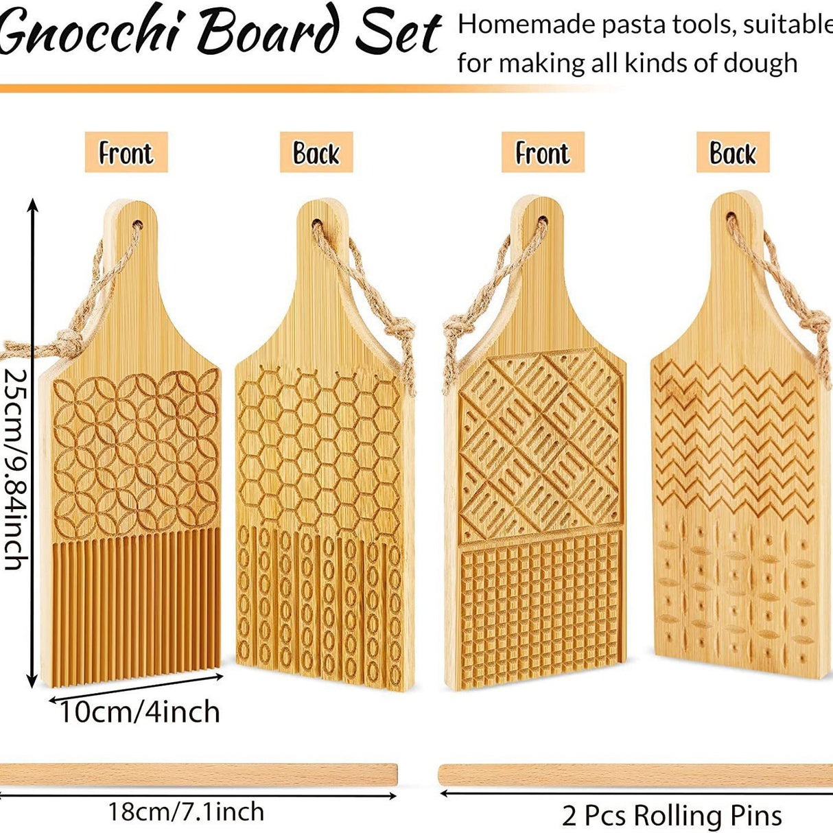 Planche à pâtes en bois pour gnocchis 