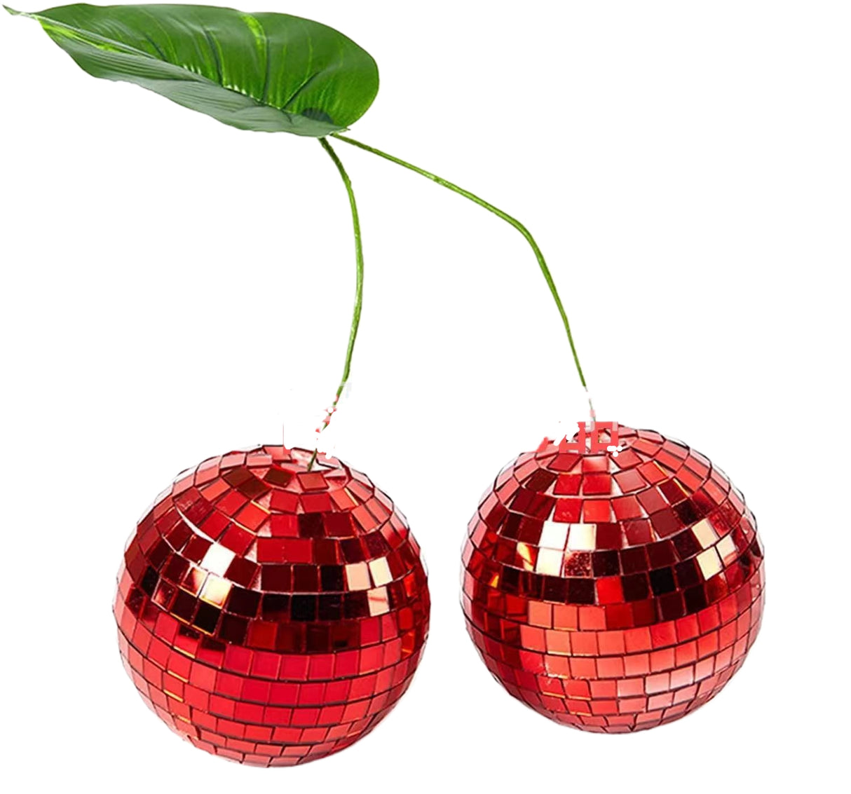 Boules disco cerises 