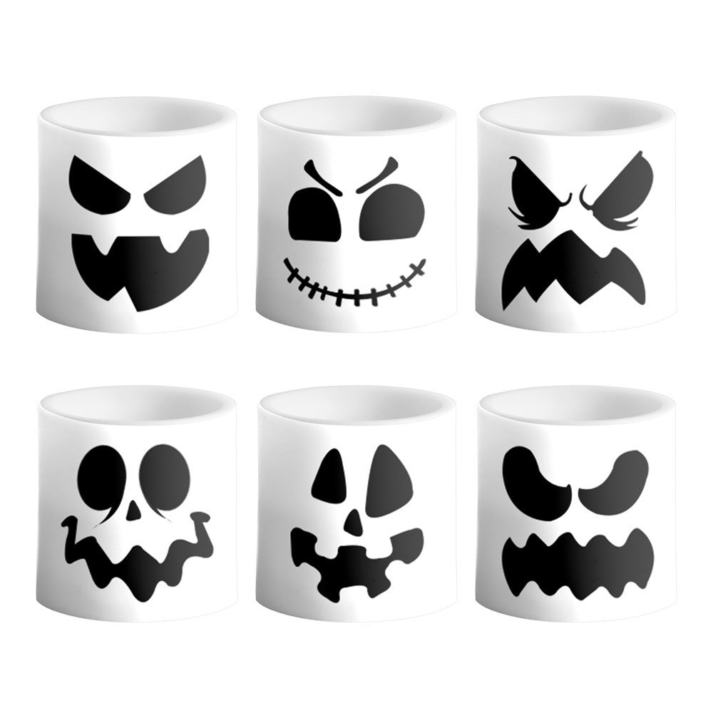 Lot de 6 bougies sans flamme pour Halloween 