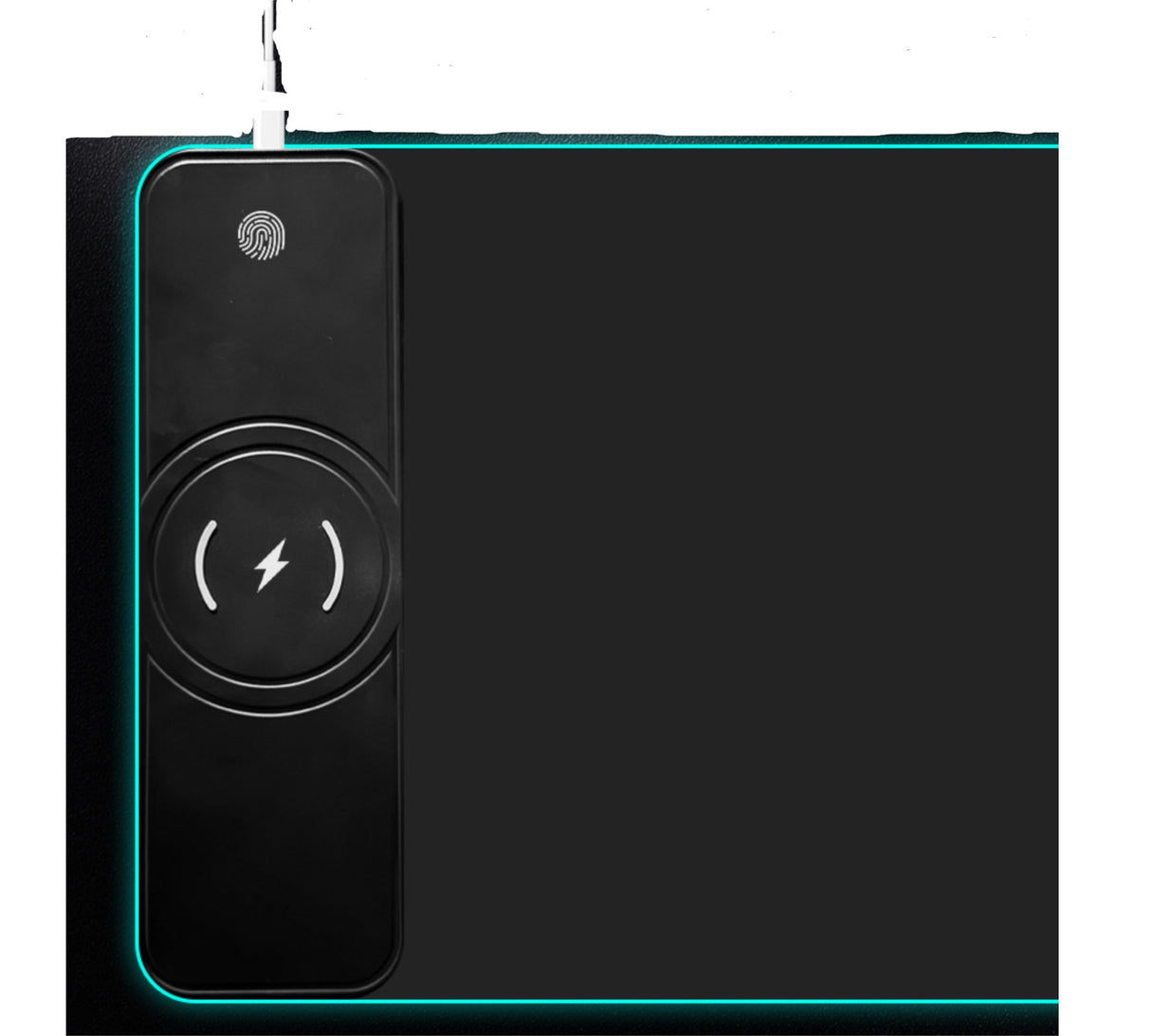 Tapis de souris de jeu RVB à chargement sans fil 