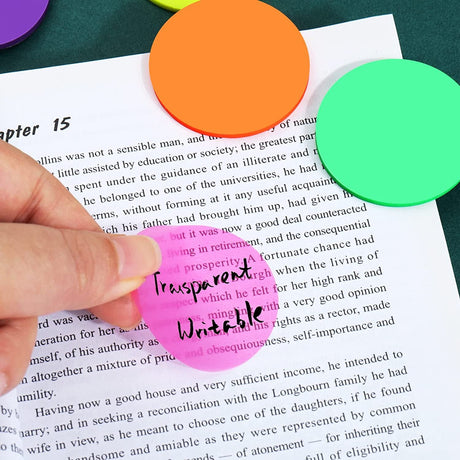 7.6 Cm Transparent Round Sticky Notes - Yorkn Inc✅