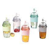 Gobelet à eau portable avec paille pour l'extérieur, 520 ml 