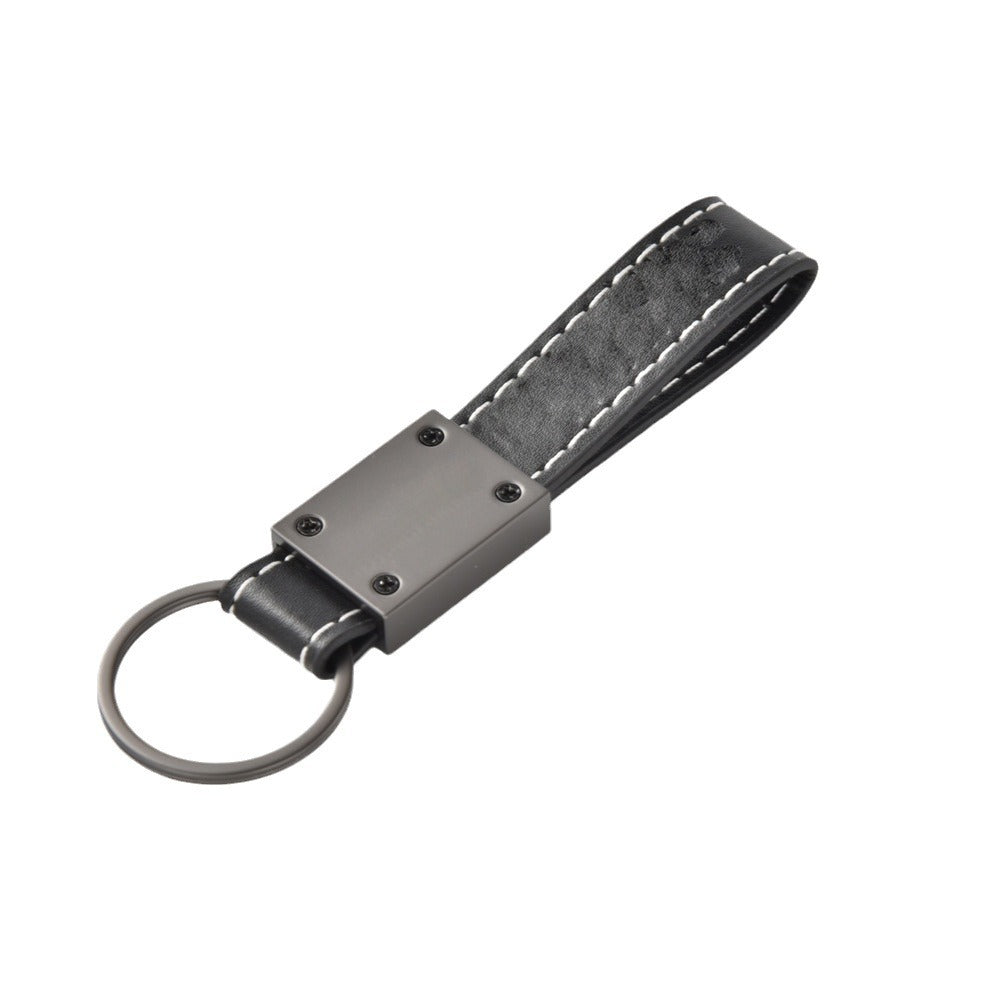 Zinc Alloy Leather Keychain