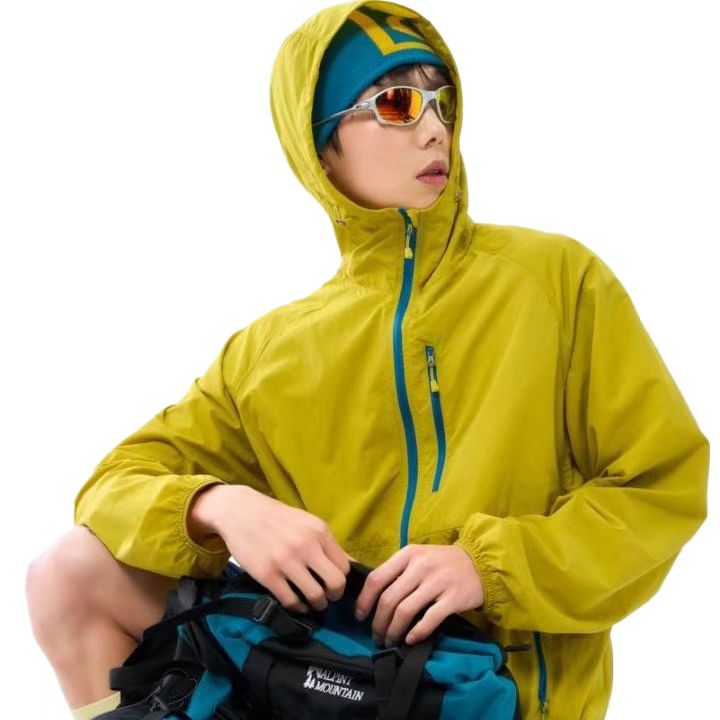 Veste de protection solaire d'extérieur en nylon à capuche 