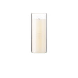 Bougie cylindrique blanche pure sans fumée de style européen dans une coupe en verre 